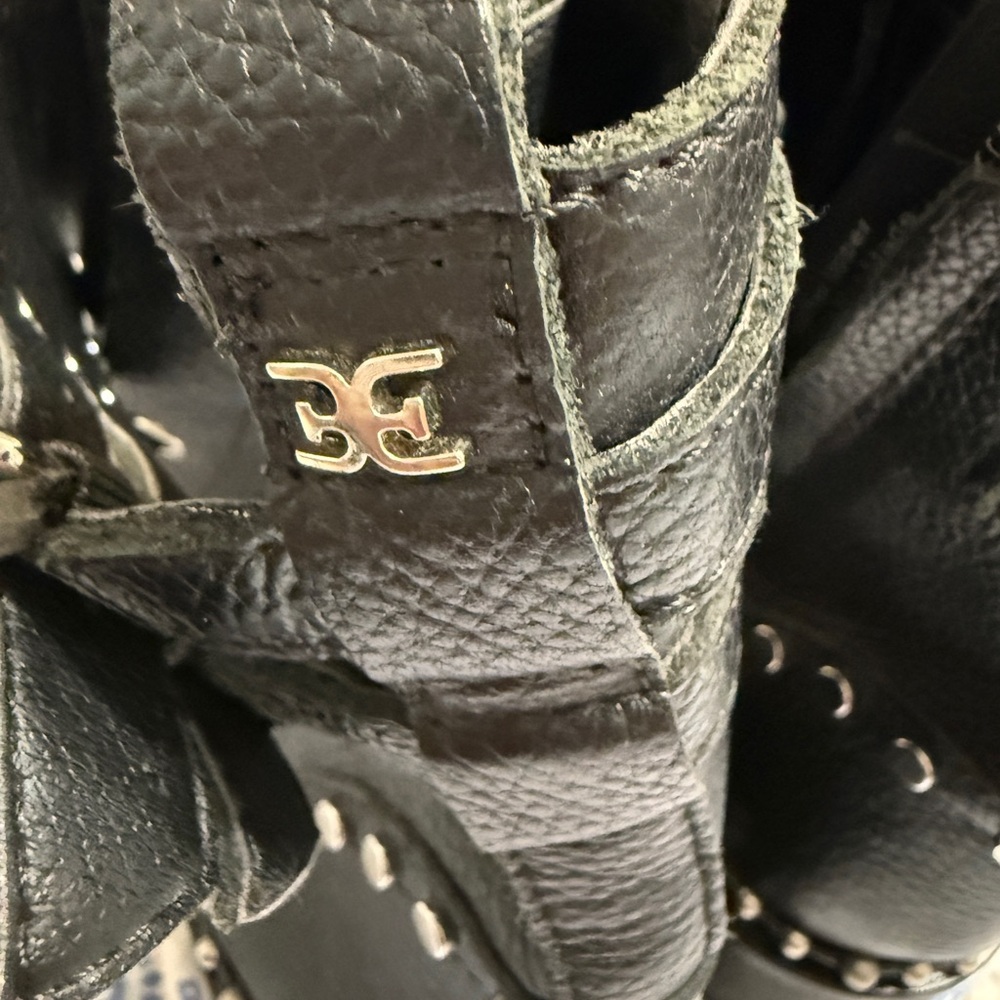 Sam Eldeman Studded Black Combat Boots - image 4